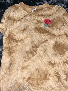 Empire road to nowhere Tie-Dye Beige Rose Graphic Tee size large